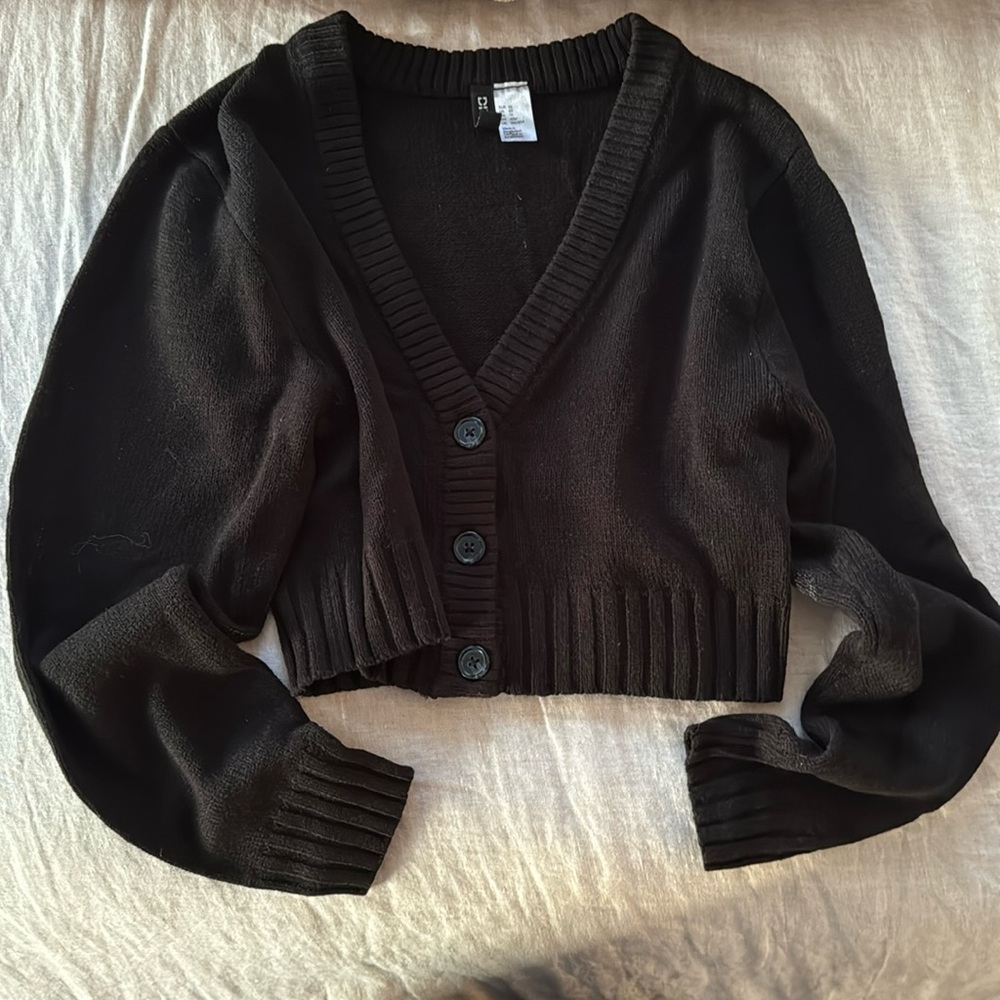 Black cardigan